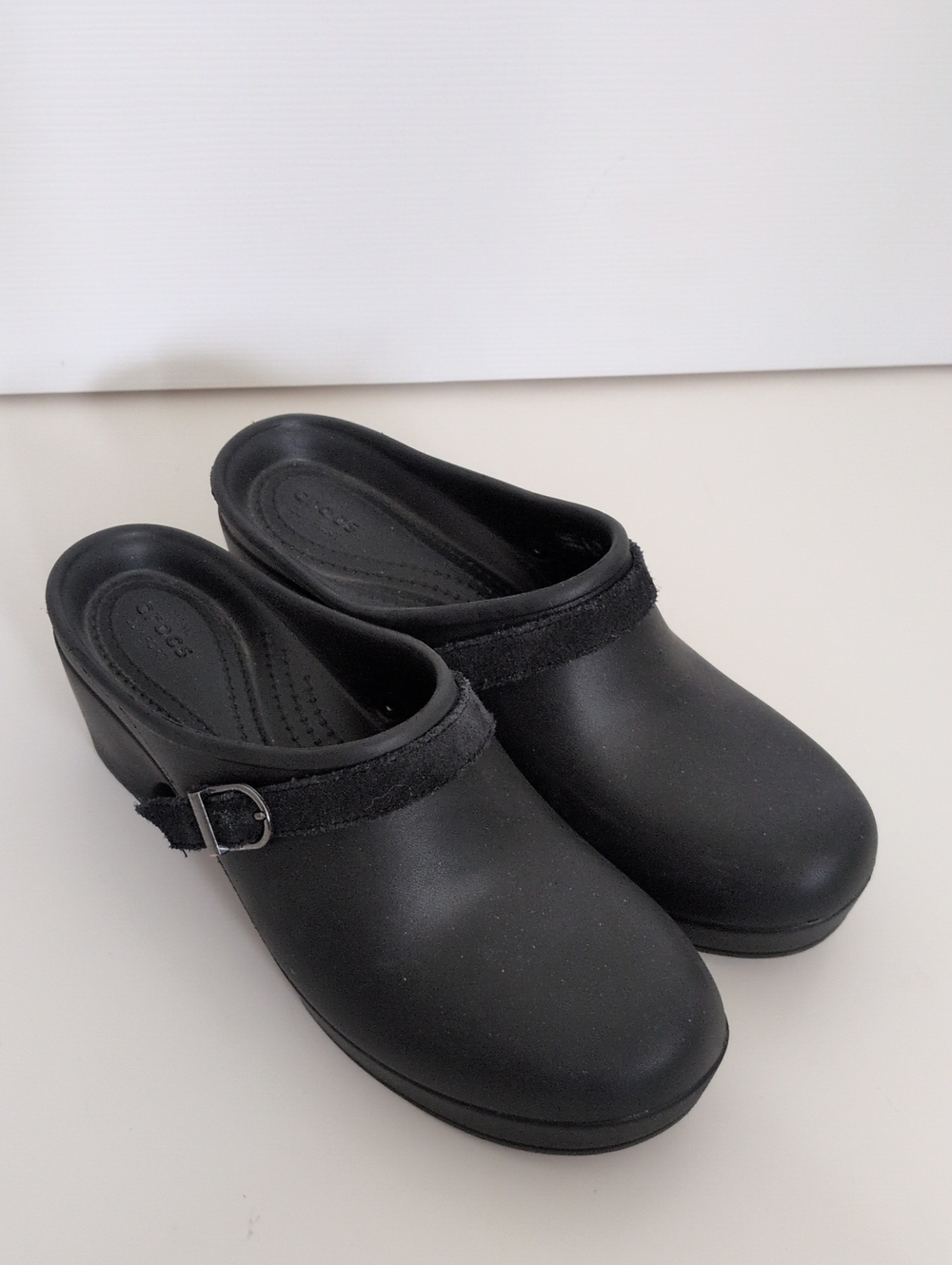 Crocs Sarah Heeled Clogs - Black - 10